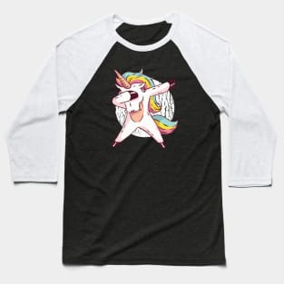 Unicorn Dab Dabbing Baseball T-Shirt